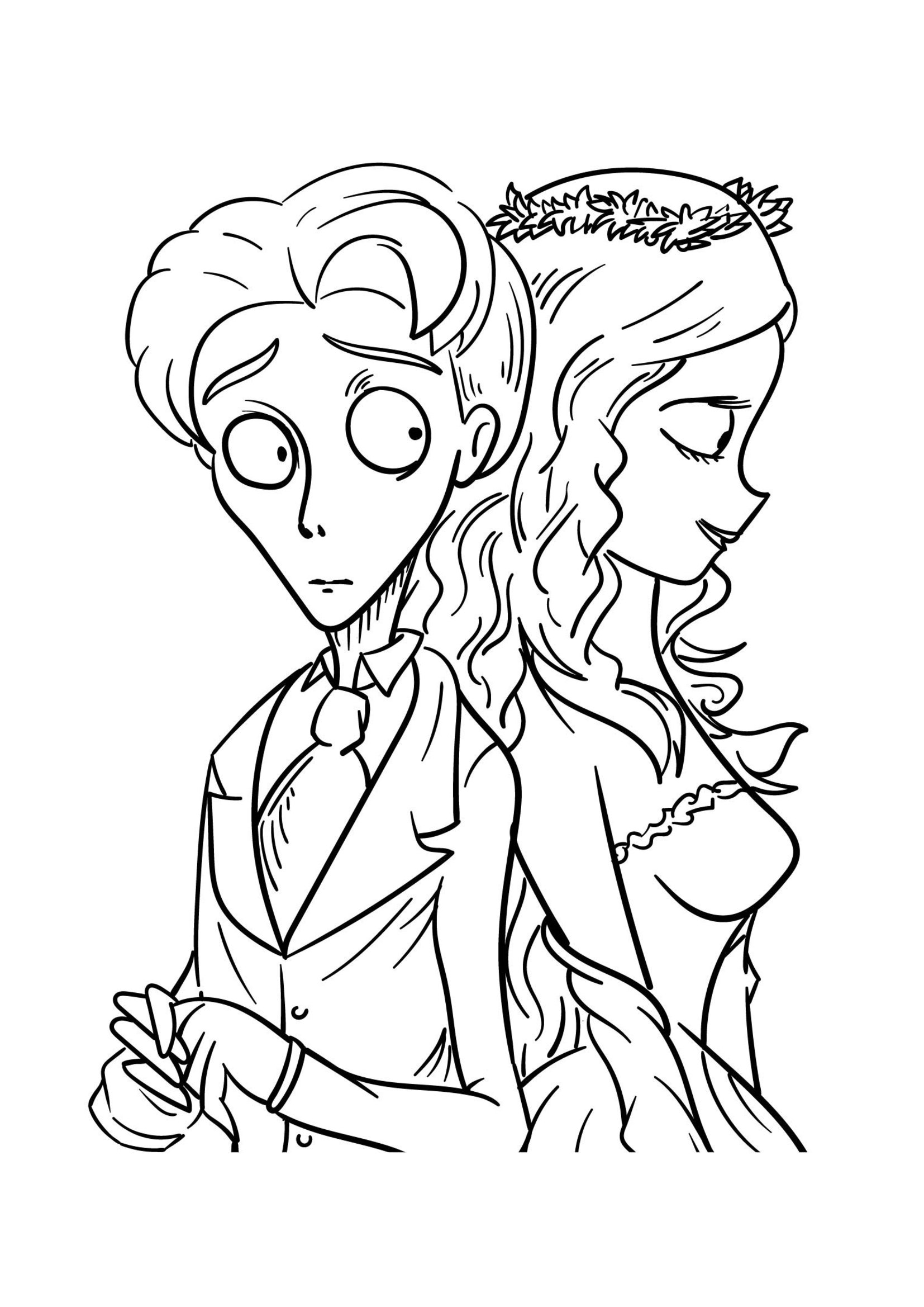 73 Free Corpse Bride Coloring Pages Gallery | Amazing Coloring