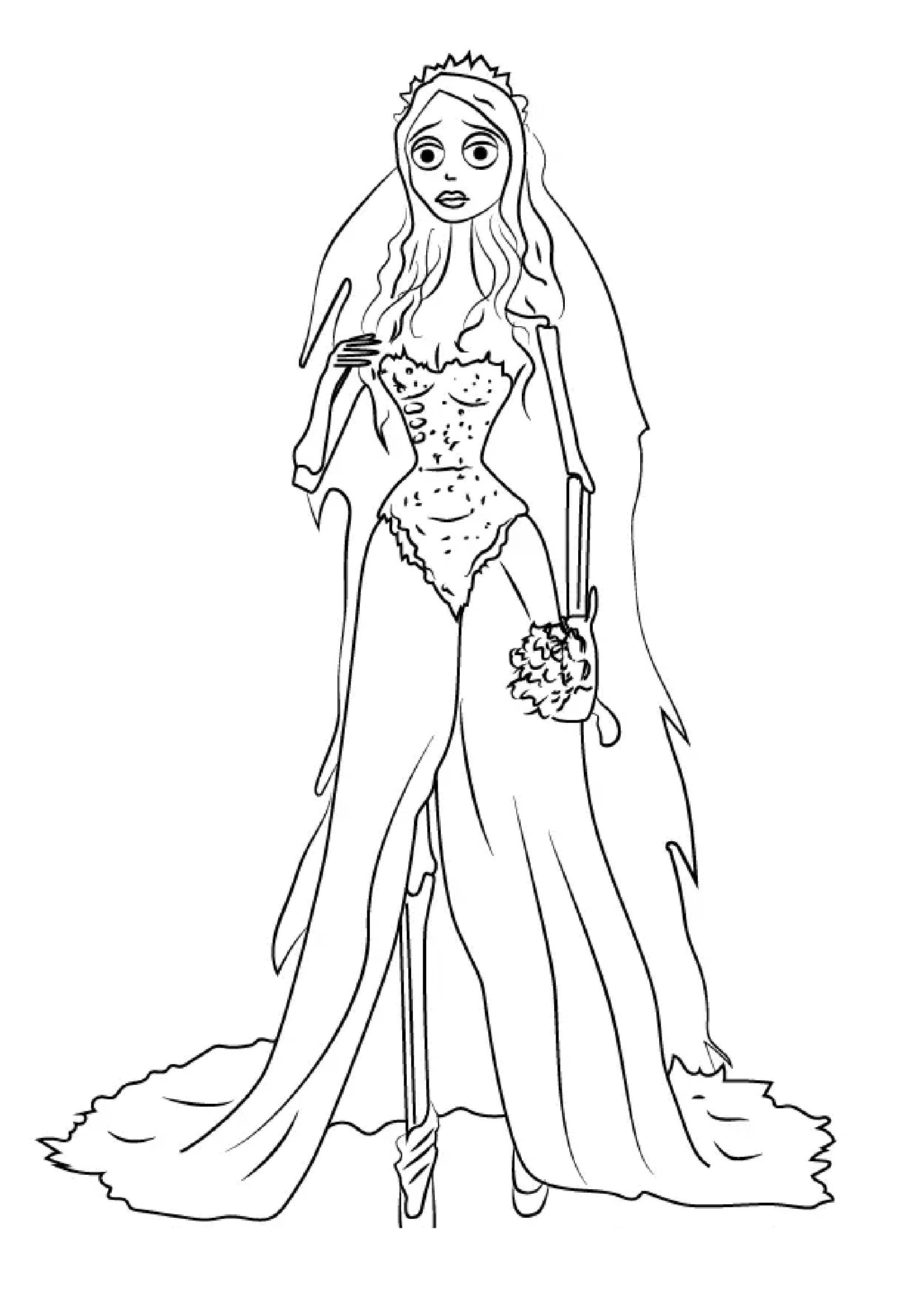 73 Free Corpse Bride Coloring Pages Gallery | Amazing Coloring